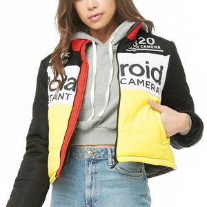 Forever 21 Polaroid puffer size L